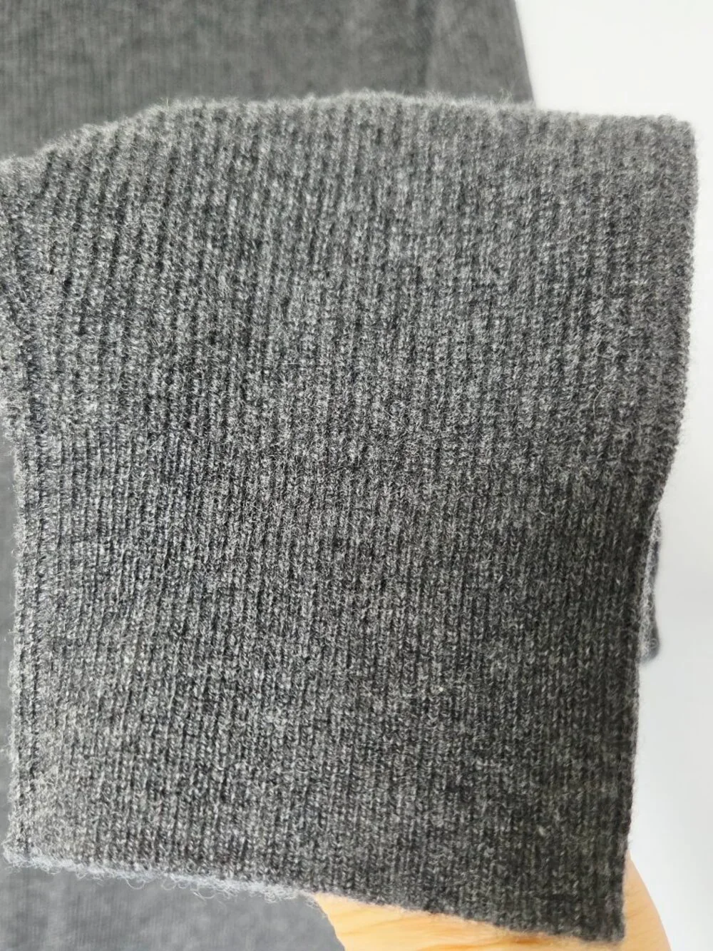 NWoT J.Crew 100% Goats Cashmere Cozy Soft Ribbed Sweater-Polo Grey #CM304